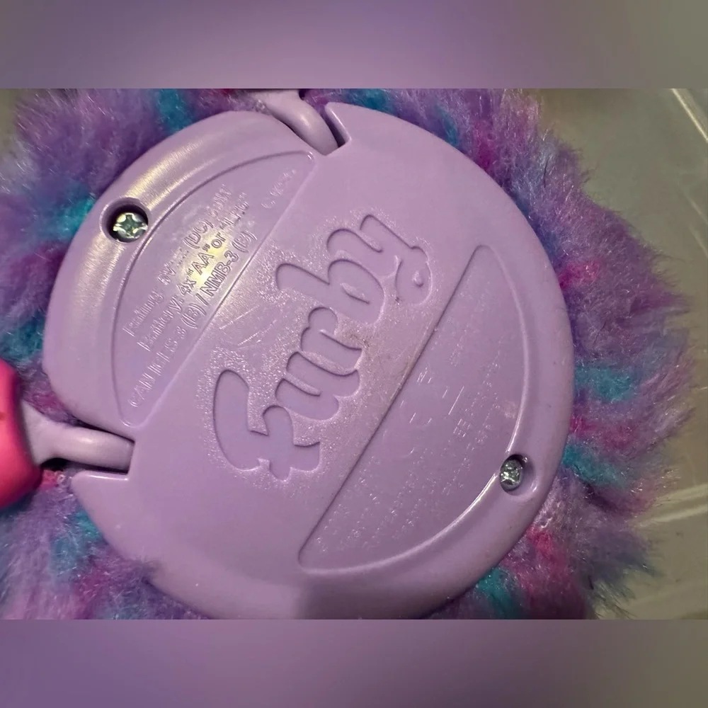 Purple tie dye furby Like new condition interactive, talks lights up & moves